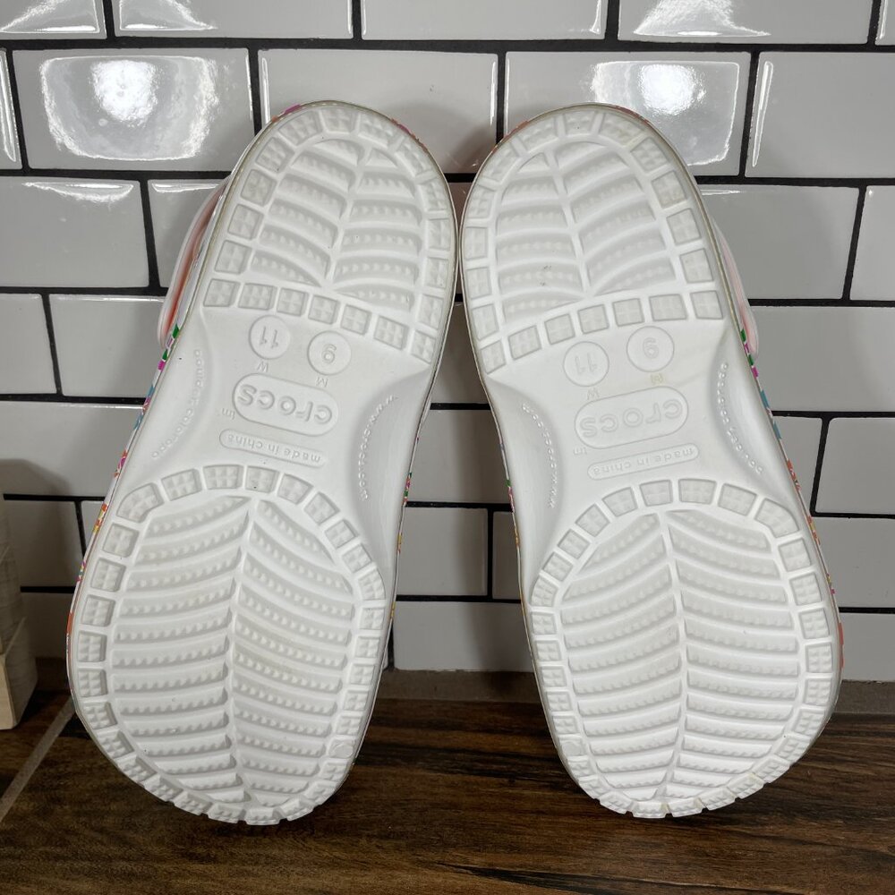 CROCS Classic DTP Balloon Clog Shoes Womens Size 11 White Disney Parks Slip On - Picture 8 of 14